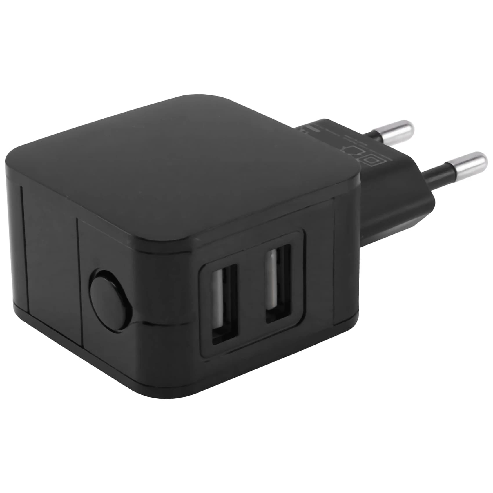 diPRODOTTO INDISPENSBILE diDisplay LCD 2.4A Intelligent universal AC power adapter with double USB port, EU socket