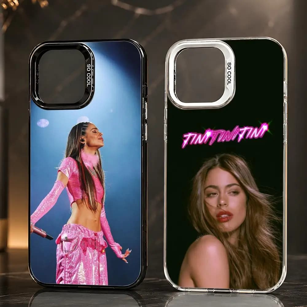 Singer T-Tini Stoessel Phone Case Iridescent TPU Soft-Touch Protective Case for iPhone 11 12 13 14 15 16 17 Pro Max