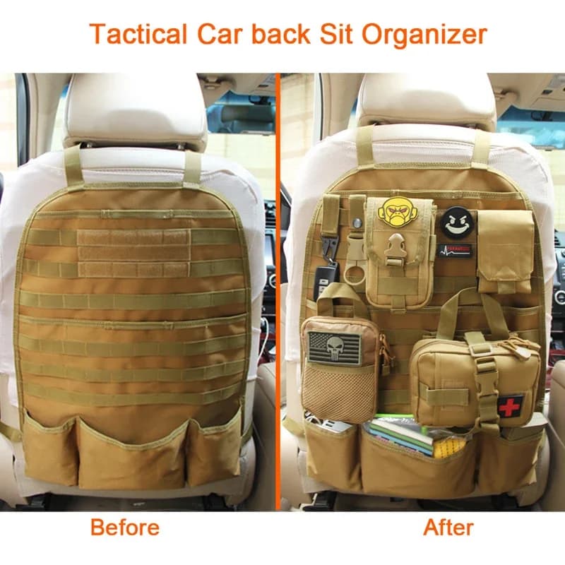 Borsa per attrezzi multifunzione Borsa da caccia Accessori Organizzatore per schienale per seggiolino auto Borsa da campeggio per organizer per seggiolino auto Molle