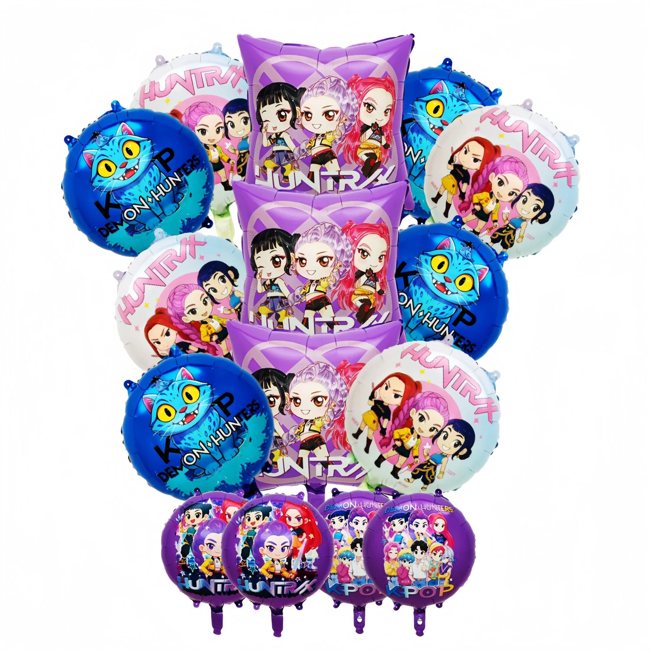 Set di Palloncini a Tema K-POP Demon Hunting Squad in Stile Cartone Animato e Anime: Decorazioni per Feste