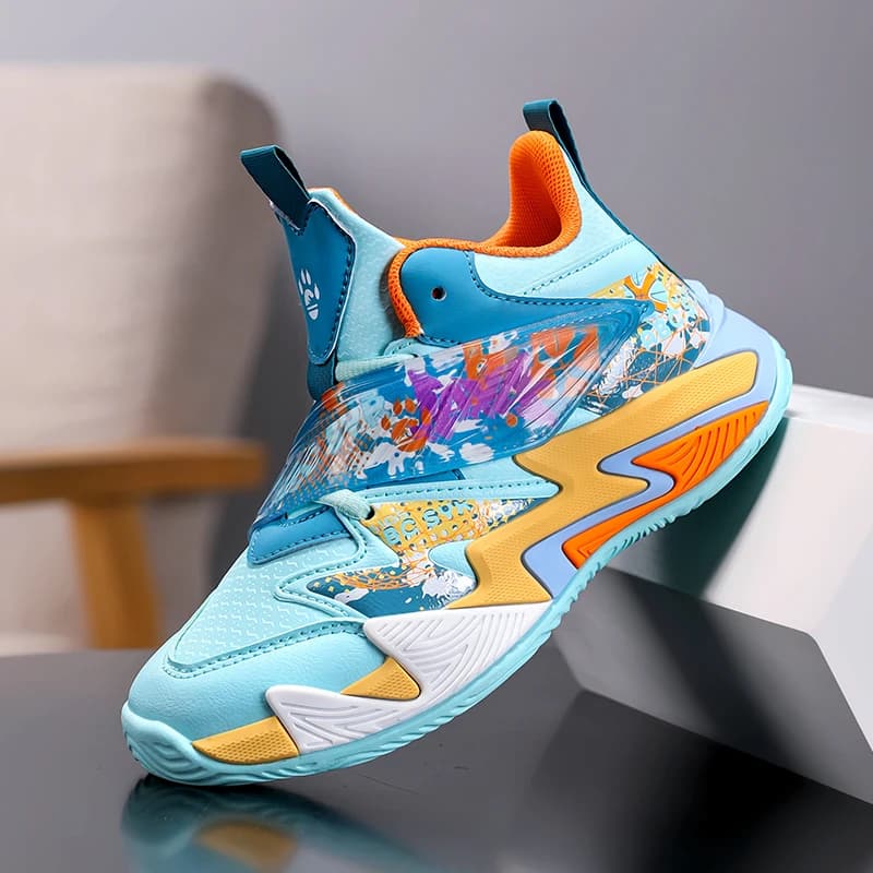 Kids Basketball Shoes Tactical Boots Gymnastics Shoes with Ankle Support Breathable Sports Shoes for Boys and Girls Shoe