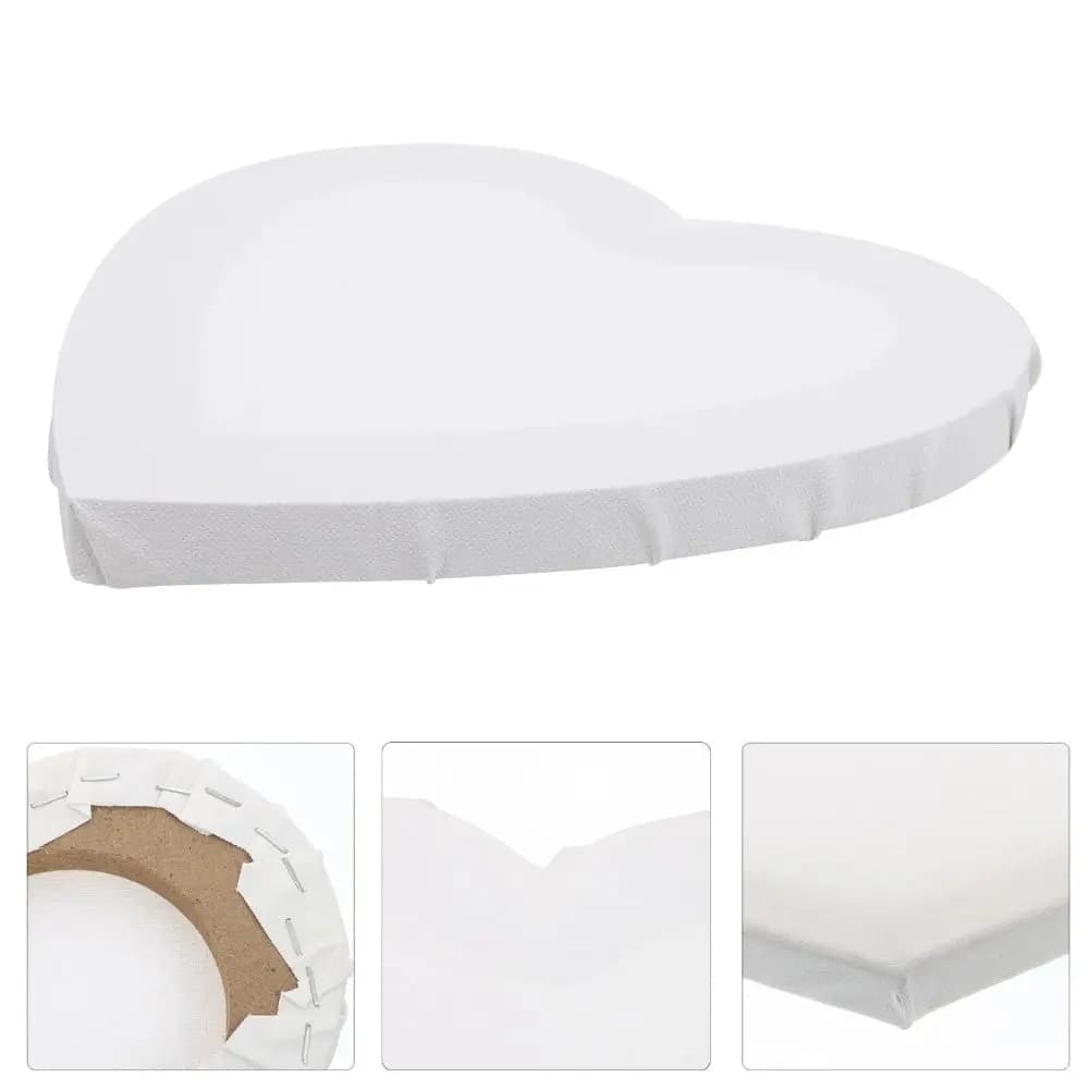 Picture Frame Love Heart-shaped Oil Canvas Blank Wooden Painting Board Cotton Thicken Drawing Board Oil Paint