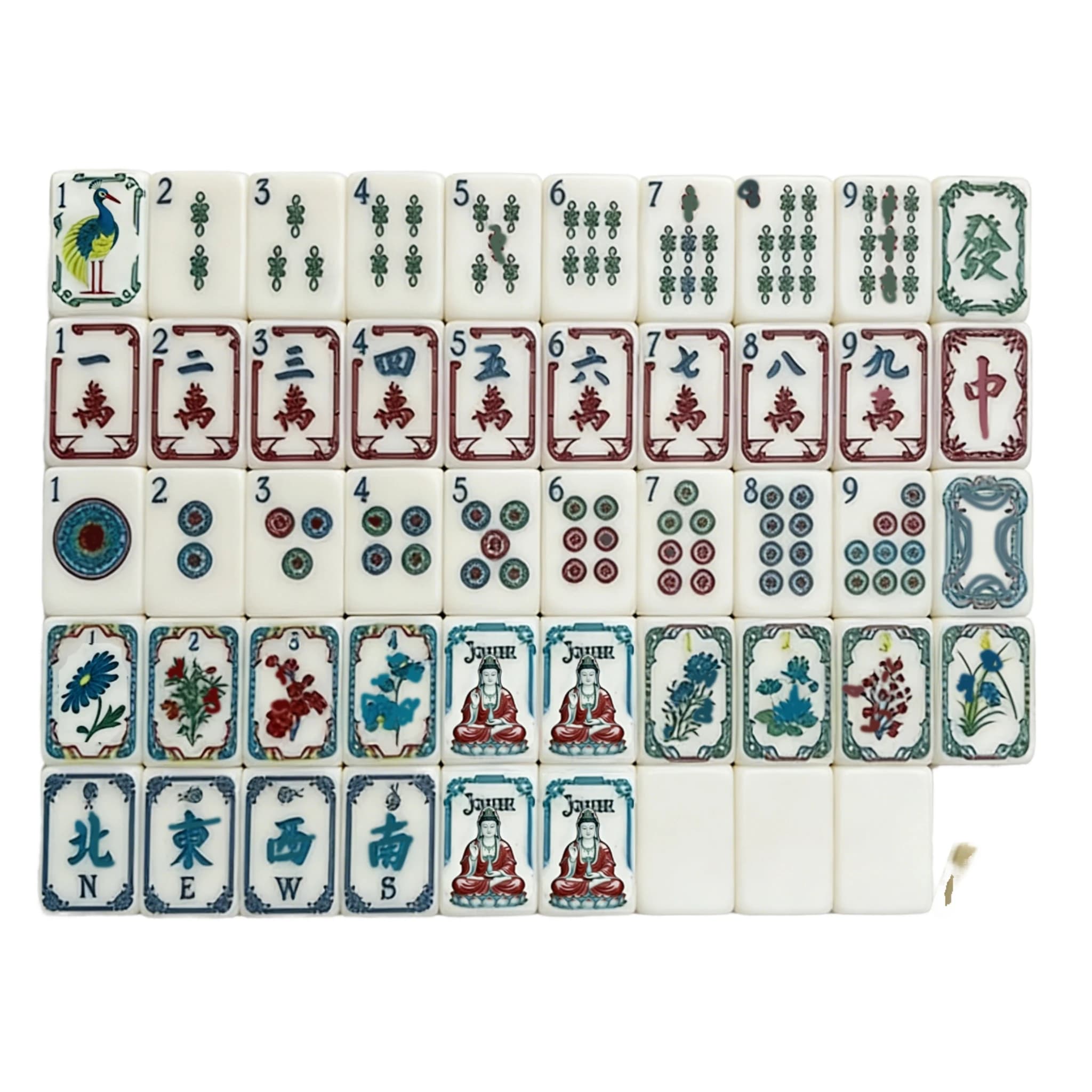 American Luxury Acrylic Mahjong Tiles Winslow 1920 Game Set for 4 Players Adult Entertainment