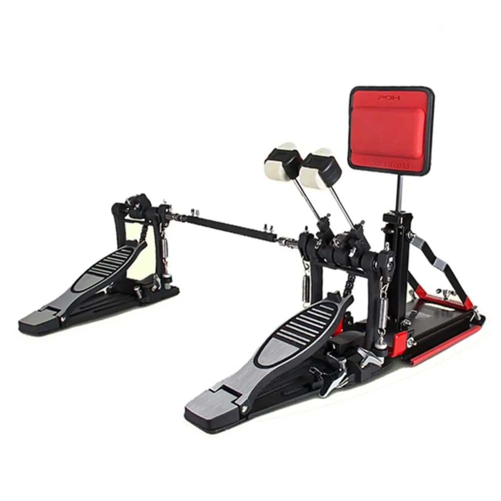Pedali singoli a doppia corrente pedana per batteria silenziosa pedali professionali a doppio passaggio per prevenire il rumore PDH Bottom Drum Trainer