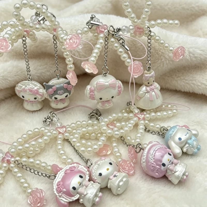 Nuovo Portachiavi Decorativo Serie Matrimonio Floreale Kt Kuromi Big Ear Dog Blind Box, Regalo a Sorpresa per le Feste per i Migliori Amici