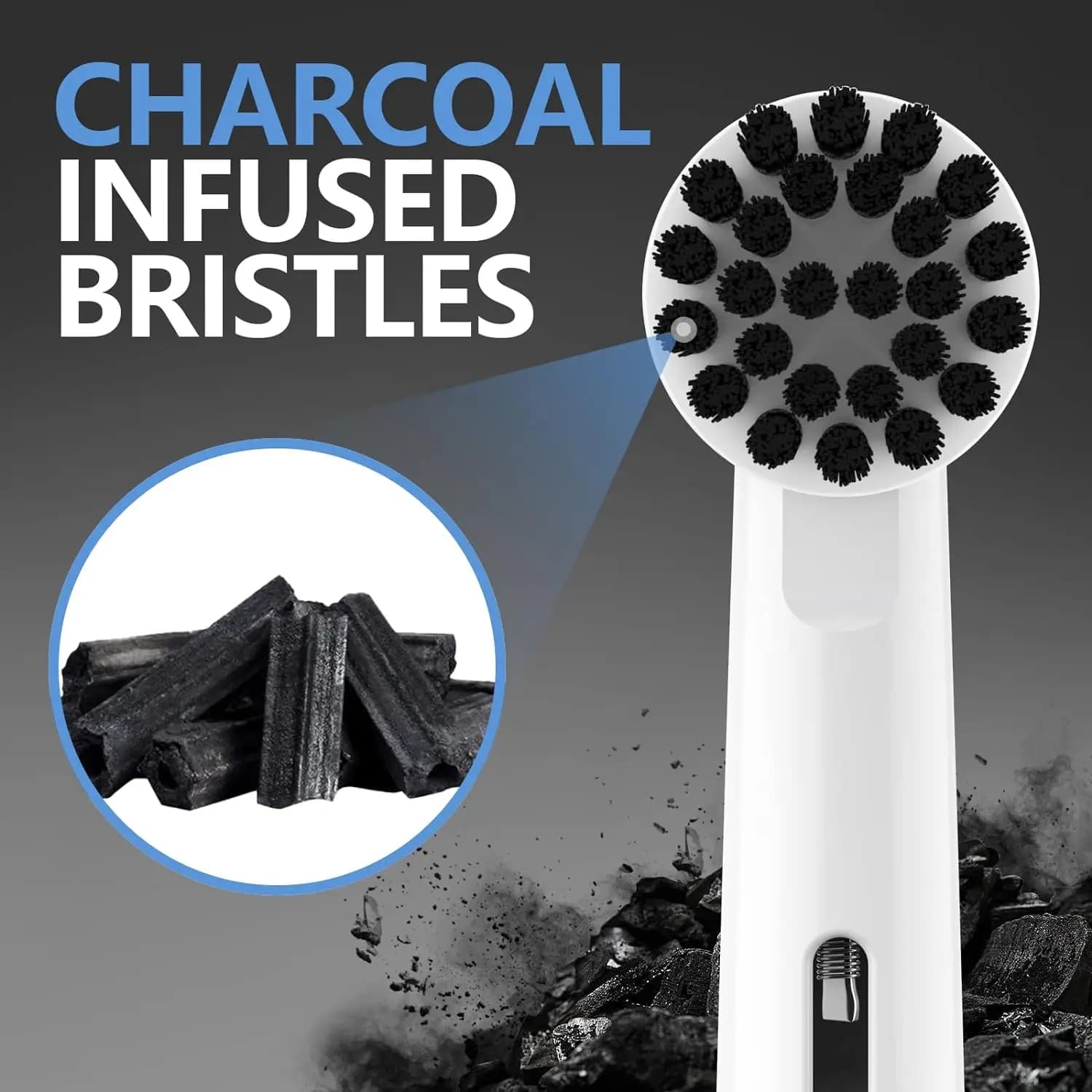 Testine di ricambio per spazzolino elettrico Oral B Braun, setole infuse di carbone di bambù nero ricariche per Oralb