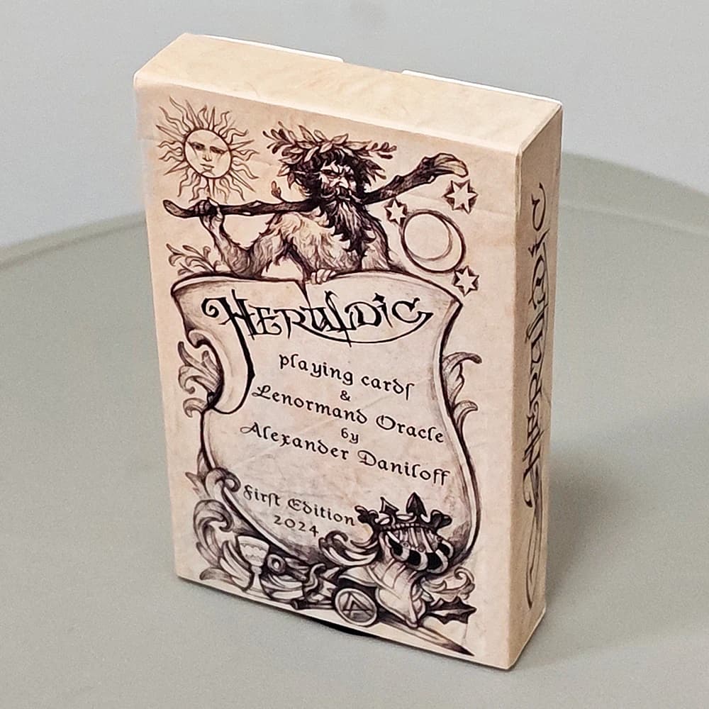 Carte da Gioco Eroiche - 9*6cm 38 Pezzi Carte Oracolo Lenormand Disegnate a Mano per Divinazione e Collezionisti - Cartoncino a Doppio Rilievo