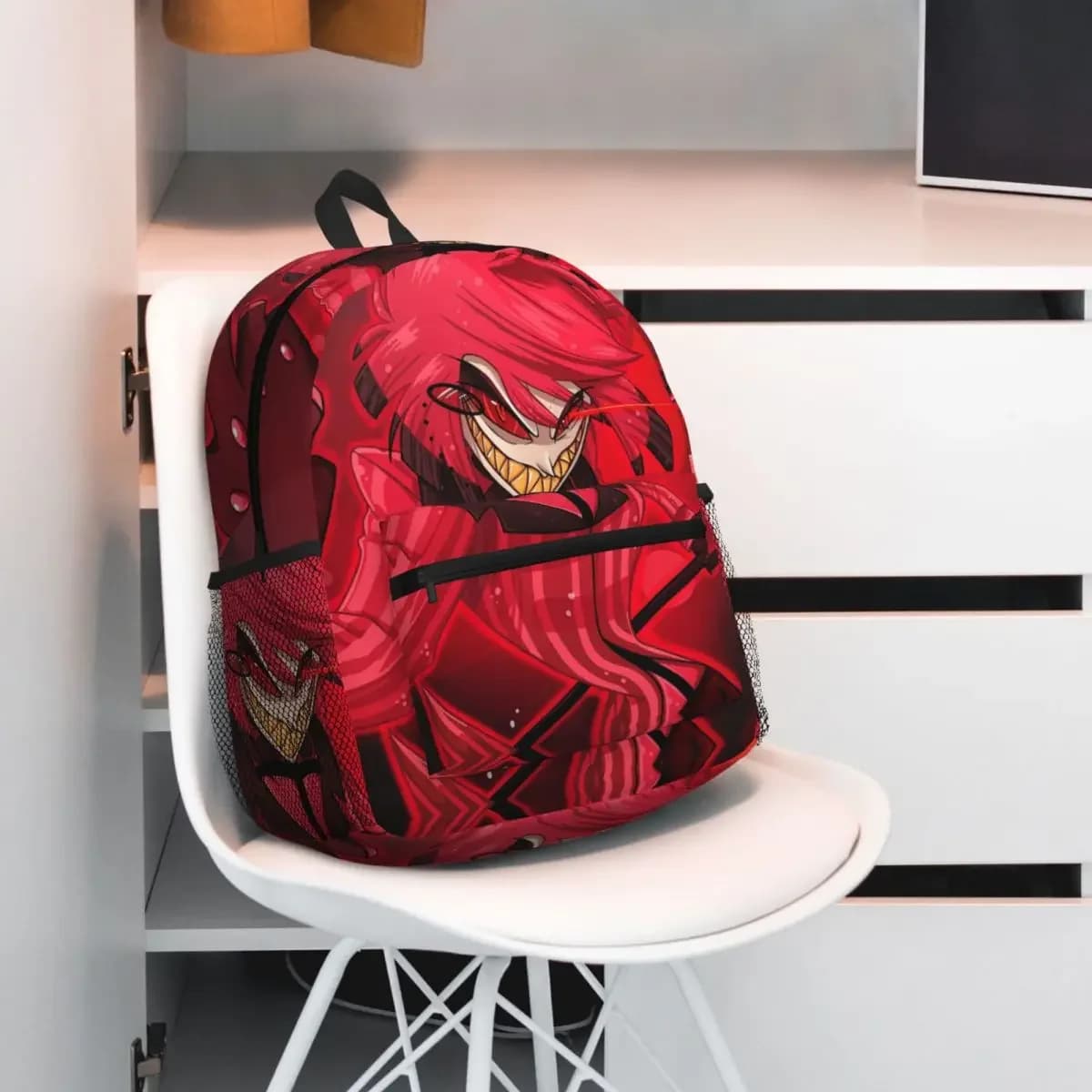 Zaino creativo per studenti Alastor Hazbin Anime, borsa da scuola, zaino da viaggio per escursioni, per uomo e donna, borsa a tracolla