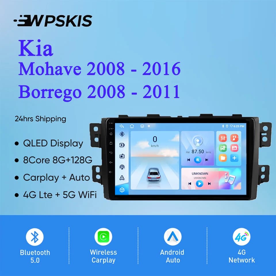 Android 14 128G Per Kia Mohave 2008 - 2016 Borrego 2008 - 2011 Auto Radio Stereo Video Lettore Multimediale GPS Navi HU 4G Lte WiFi
