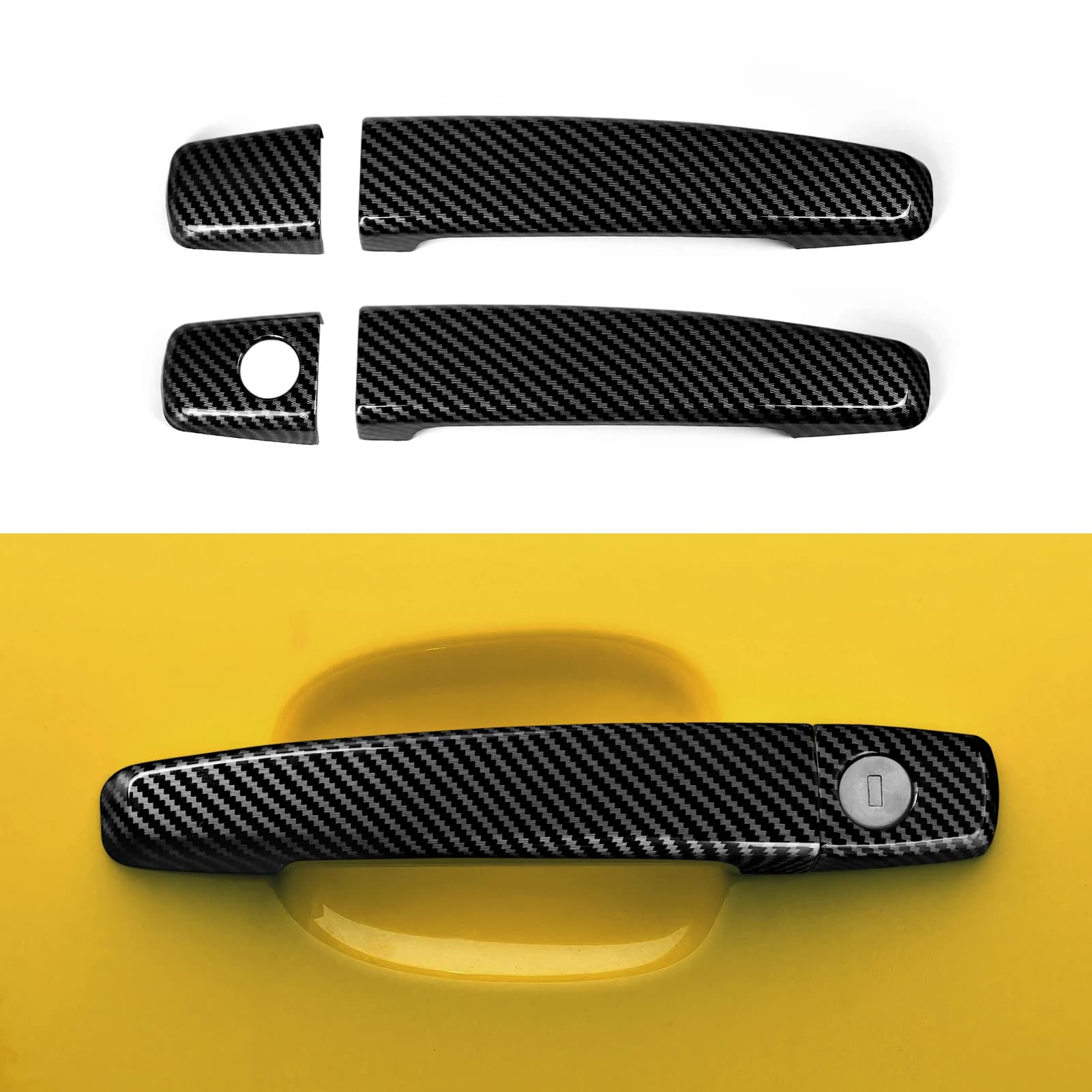 ABS Auto Esterno Maniglia Della Porta Pannello In Fibra di Carbonio Adesivo Interno Per Chevrolet Camaro ZL1 2010-2015 Trim Accessori