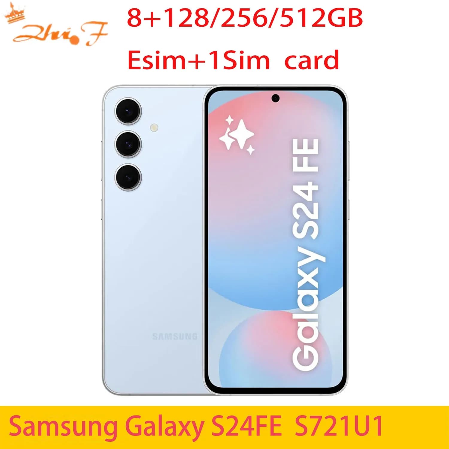 Samsung S24FE s721u1, S721u, 8GB di RAM, 128/256/512 GB di ROM, Exynos 2400e, 6,2 pollici, 50MP 4320P, NFC, 4700mAh