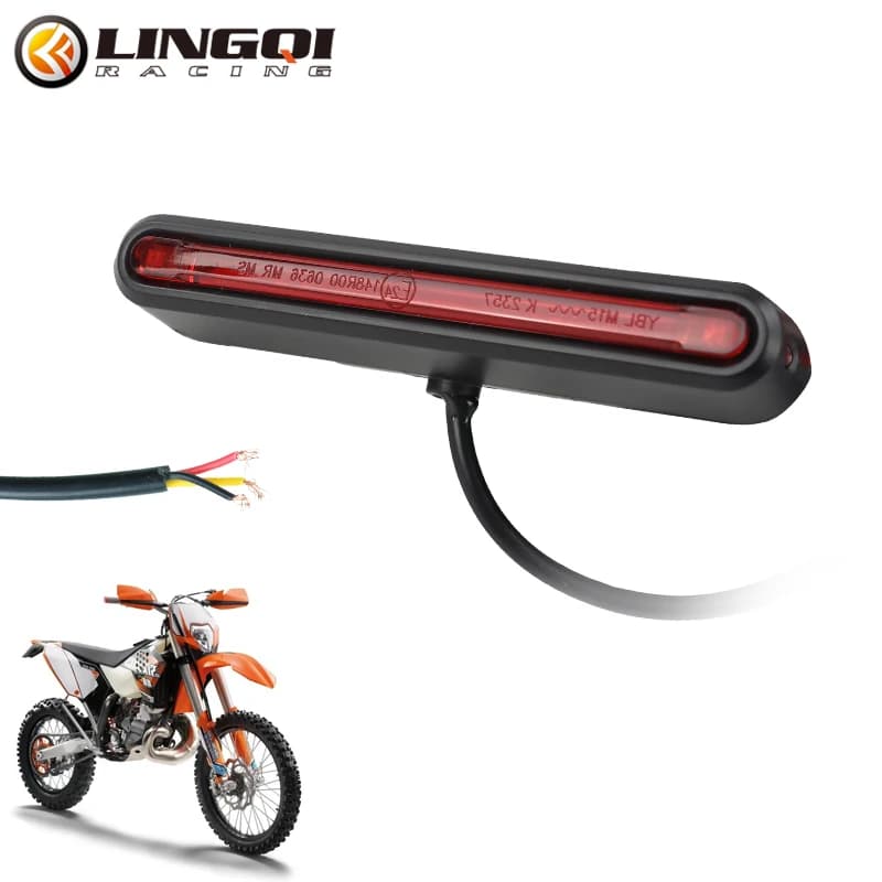 LINGQI RACING Fanali posteriori per moto Luci freno Indicatori di direzione Strisce LED Avvertimento arresto posteriore per ATV Kart Dirt Bike Universale