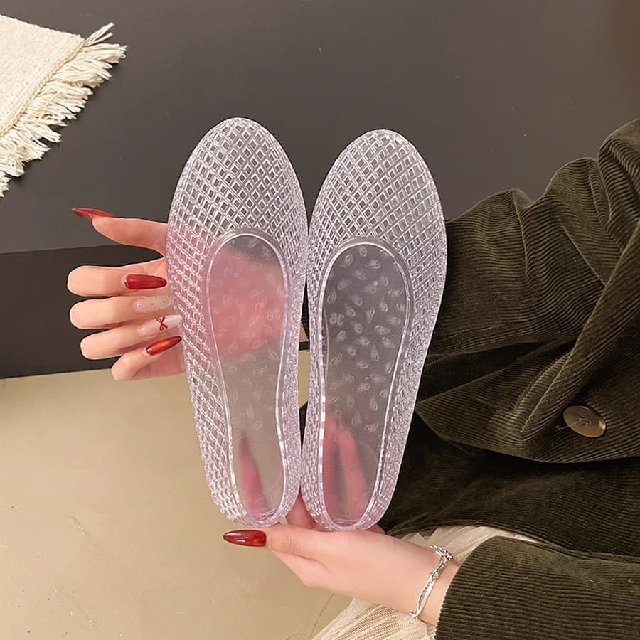 Sandali Trasparenti da Donna 2026 con Fondo Piatto e Punta Chiusa, Sandali a Rete Trasparenti da Donna, Scarpe Estive da Spiaggia per Interni ed Esterni, Scavate