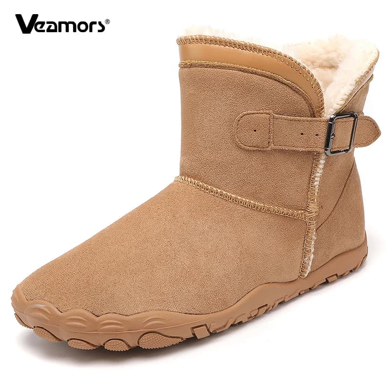 Peluche caldo stivali da neve da donna antiscivolo uomo scarpe da trekking invernali sneaker da esterno stivaletti moda scarpe slip-on in cotone taglia 35-46