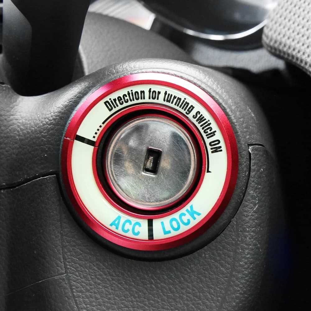 For Chevrolet Cruze Aveo Lacetti Niva Spark Orlando Epica Sail Sonic Luminous Car Ignition Switch Key Hole Ring Sticker