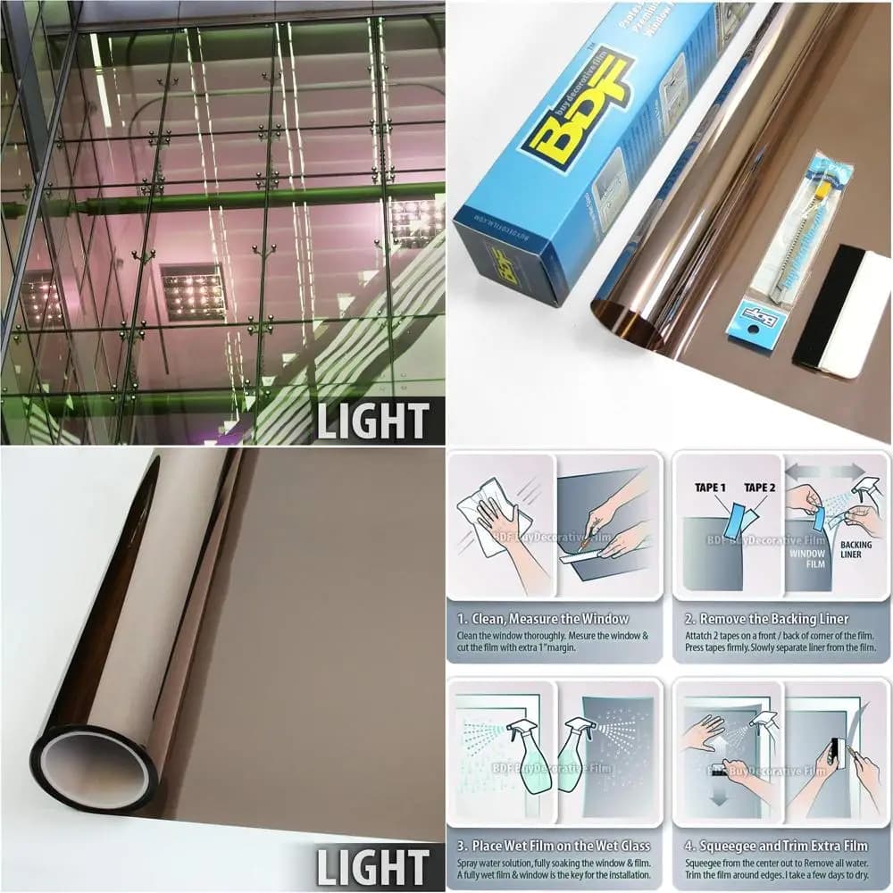 Pellicola per finestre con controllo del calore e del sole Bronzo BRZ50, 24 x 24 piedi