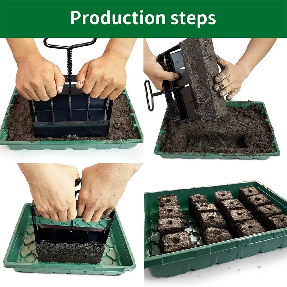 Garden tool for garden tools for land block maker manual garden tool for flower seeds with convenient handle for outdoor base blocks production