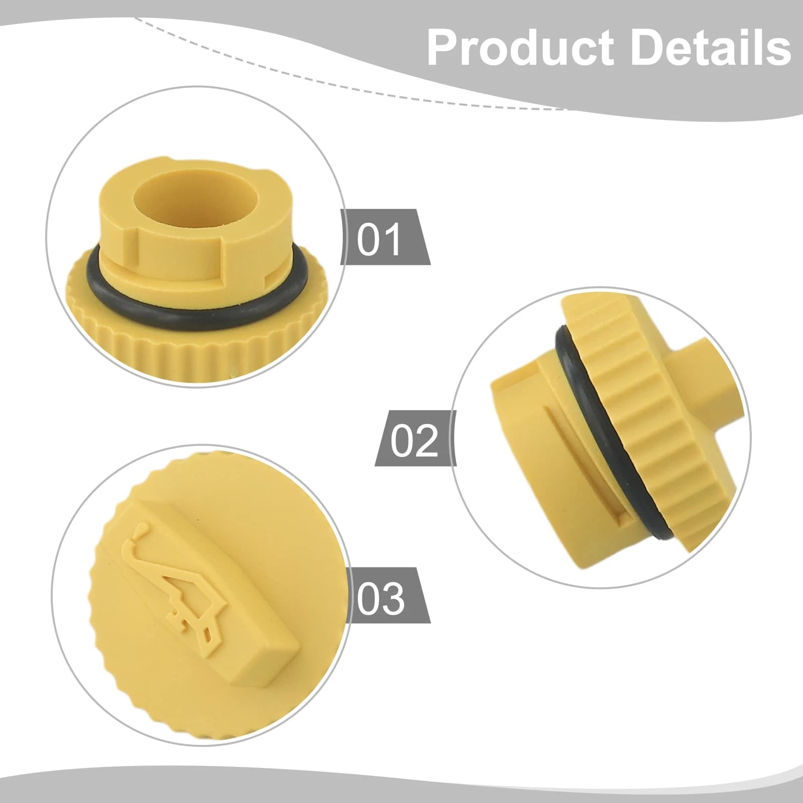 Yellow oil filter cap for 24 227 02-S 24-227-02-S for CH18 CH20 CH22 Bathroom accessories, washbasin and bathtub