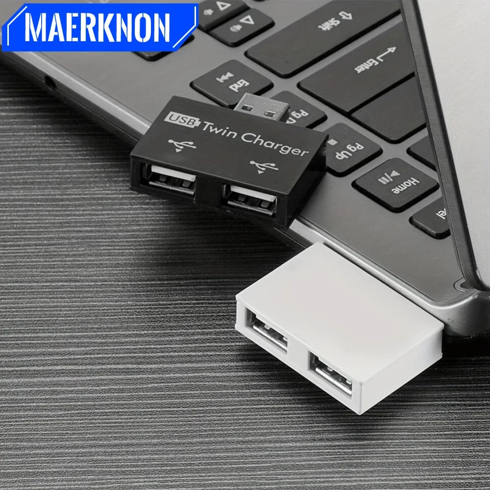 USB 1/2 ricarica interfaccia dati Splitter Mobile USB 2.0 Hub adattatore convertitore accessori di ricarica per Computer per telefono Laptop PC