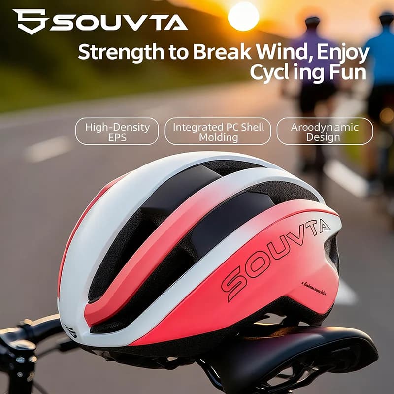 Casco da ciclismo SOUVTA per uomo e donna - Attrezzatura da ciclismo su strada per mountain bike traspirante