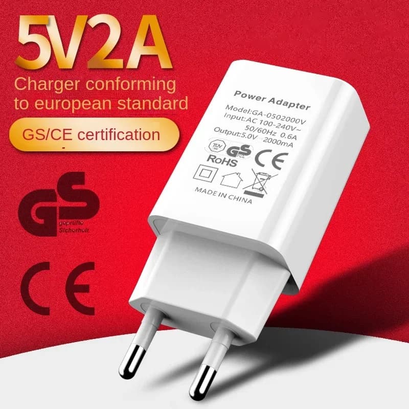 Caricatore da muro USB adattatore spina UE 5V 2A per Samsung iPhone Xiaomi caricatore per telefono cellulare per iPad caricatore di alimentazione CA da viaggio universale