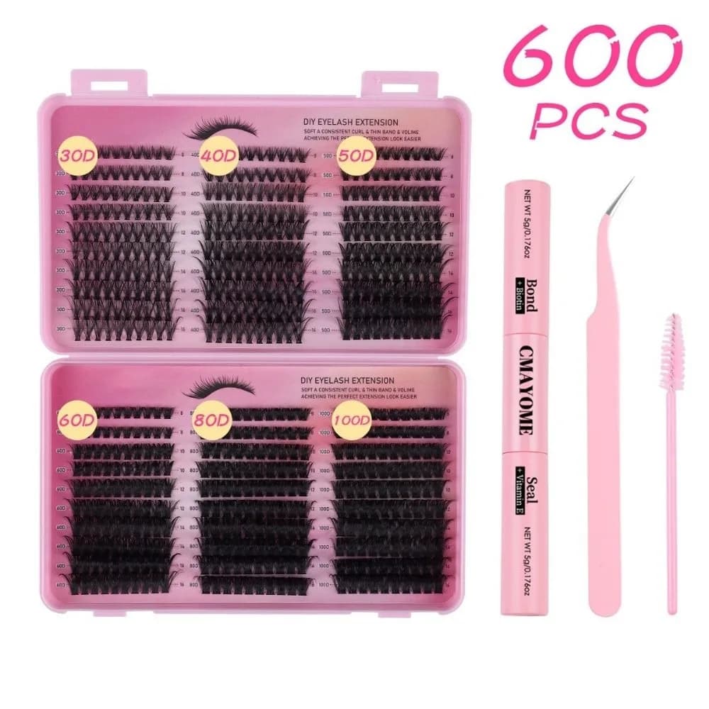 Extension Kit Faux Eyelashes Stickers Natural effect Wispy 30D/100D in Fa-da-te Use Locks