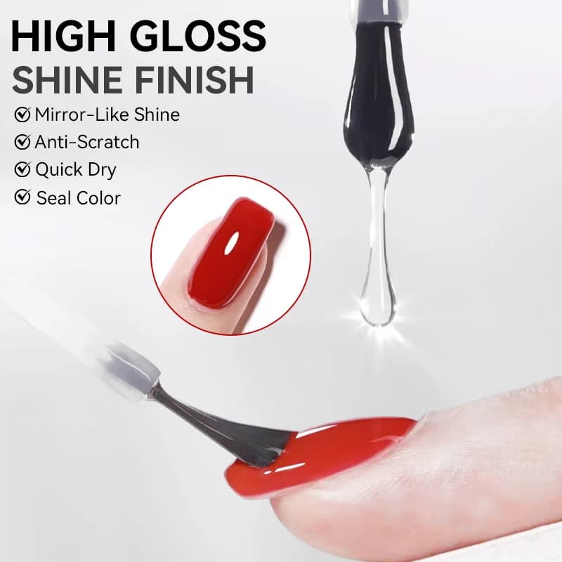 LILYCUTE 1/2pcs Nail Base Top Polish 7ML Anti Scratch Long Lasting Shiny Nail Varnish For Salon DIY Manicure