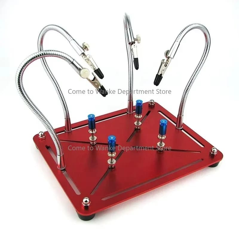 Scheda fissa clip braccio flessibile saldatura lente d'ingrandimento di terza mano saldatore in vetro supporto per saldatura strumenti di riparazione