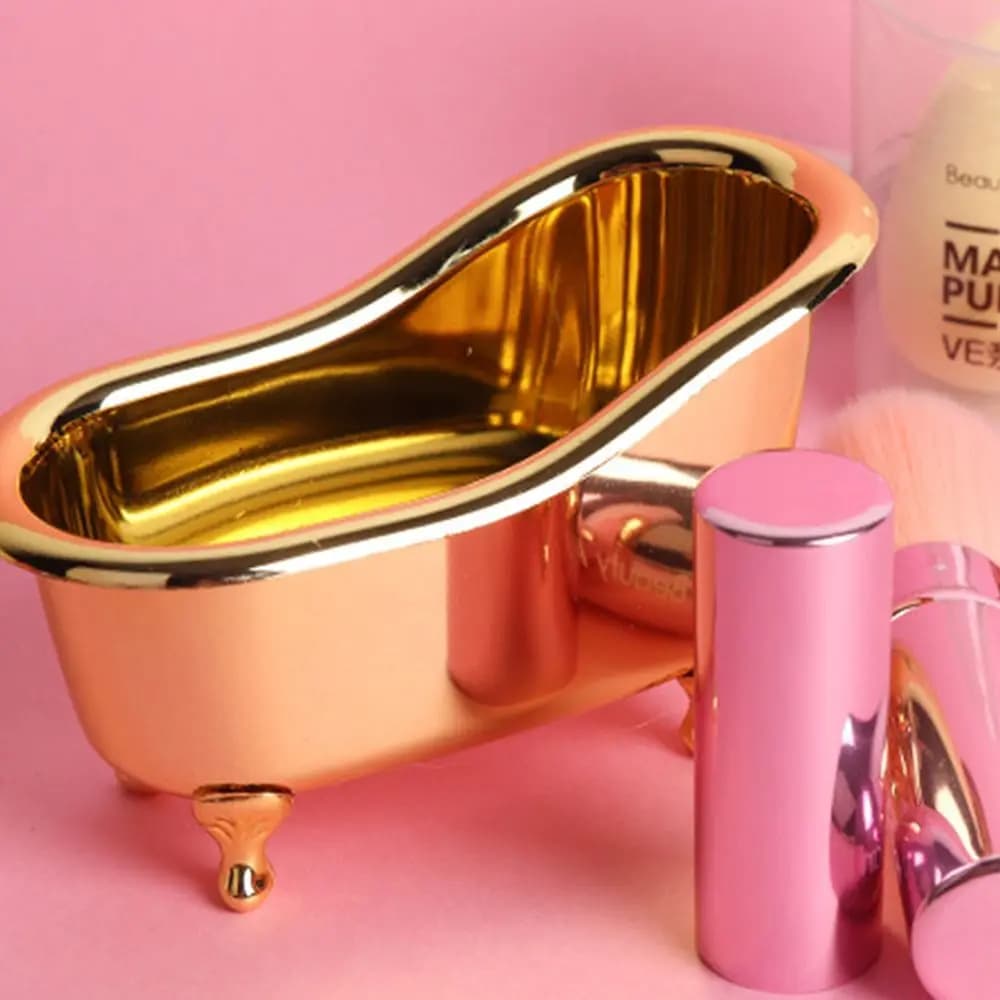Desktop Bathtub Jewelry Earring Soap Wastebasket Sundries Storage Box Makeup Organizer Comestics Container Sundry Storage Case