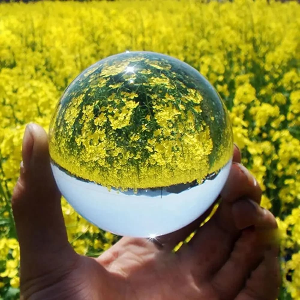 Creative Round Crystal Glass Ball Ultra Clear Smooth Feng Shui Sphere Transparent 3/6/8/10cm Crystal Decorative Balls Photo Prop