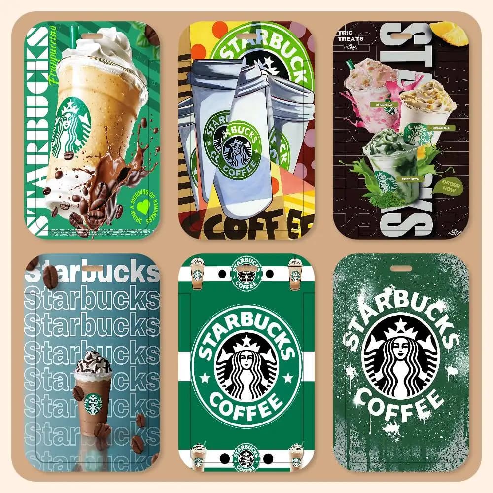 Cool S-Starbucks LOGO Anime Lanyard Card Holders Student ID Card Holders Neckband Card Holders Access Control Accessories Gifts