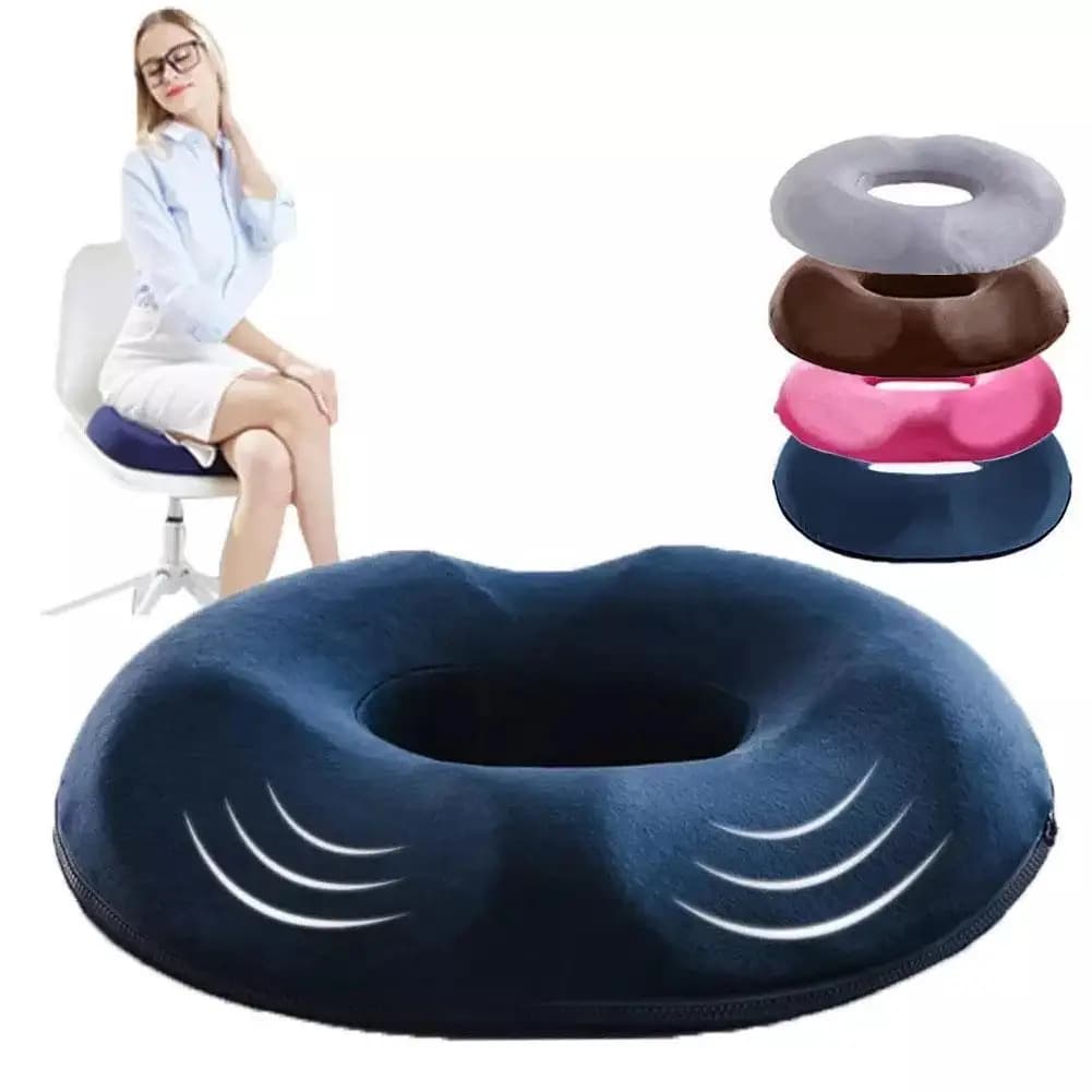 Cuscino Ortopedico a Ciambella per Emorroidi, Coccige e Prostata in Memory Foam - 1 Pezzo