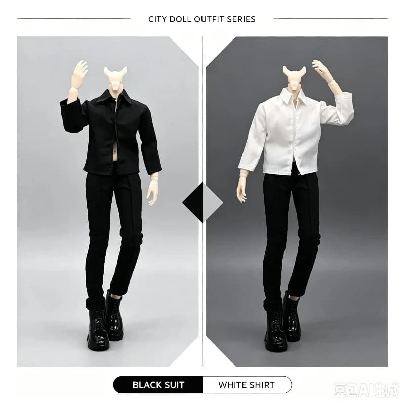 Bjd Doll Clothes 12 Scale Formal Suit Shirt Pants Outfit For Mjd Bjd Action Figure Body Daily Wear For Hobby Collectors