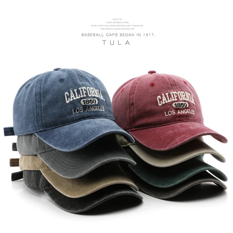 Fashion Casual Baseball Hat for Men and Women, Unisex Cotton Soft Cap with Los Angeles Embroidery, Snapback Hat for Hiking and Solar Protection