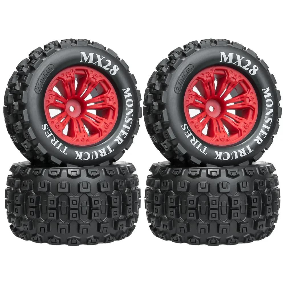 Modello di auto RC da 2,8 pollici 1/10 pneumatico grande MX28 battistrada al cioccolato fuoristrada resistente all'usura attacco da 12 mm