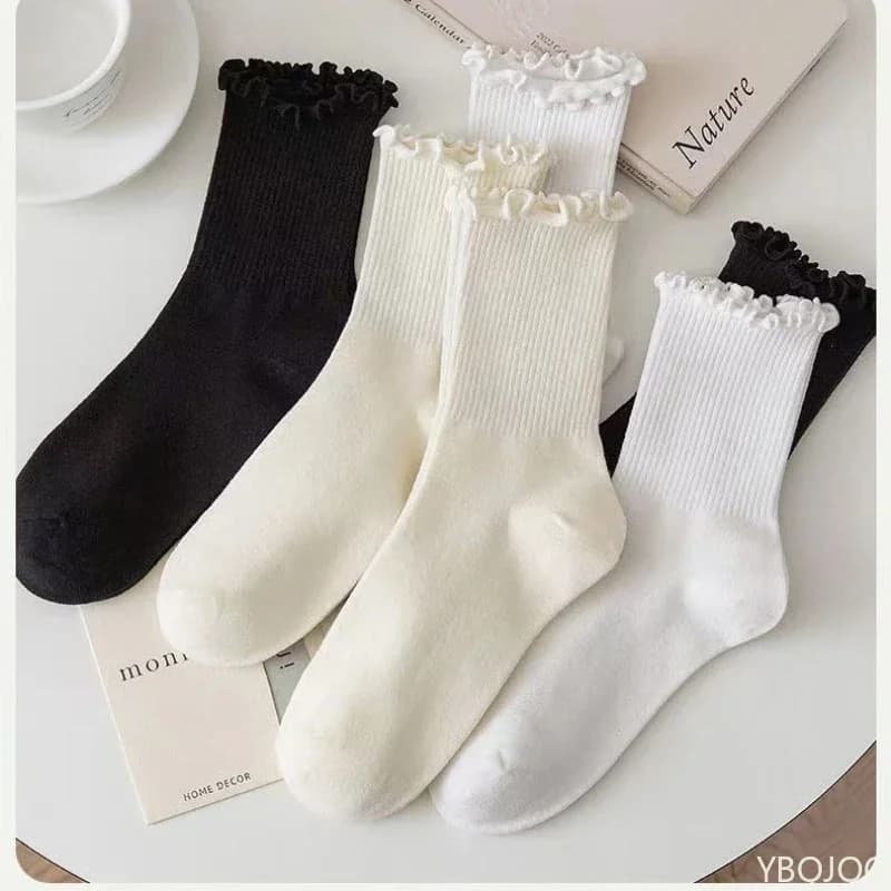 3 paia di calzini in pizzo, calzini a tubo medio, design estivo sottile, che assorbono il sudore, anti-odore, calzini da donna