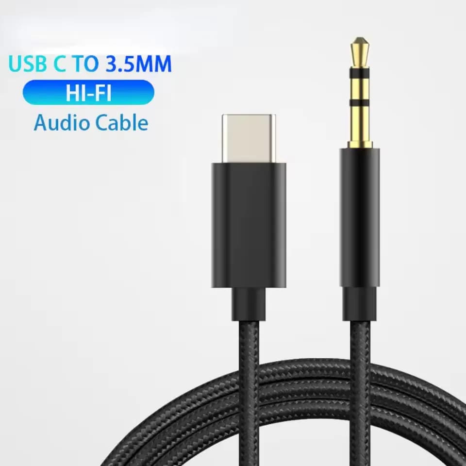 NNBILI USB Tipo C a Cavo audio AUX da 3,5 mm Adattatore per cuffie per altoparlante per auto per Samsung Xiaomi Huawei Convertitore universale di tipo C