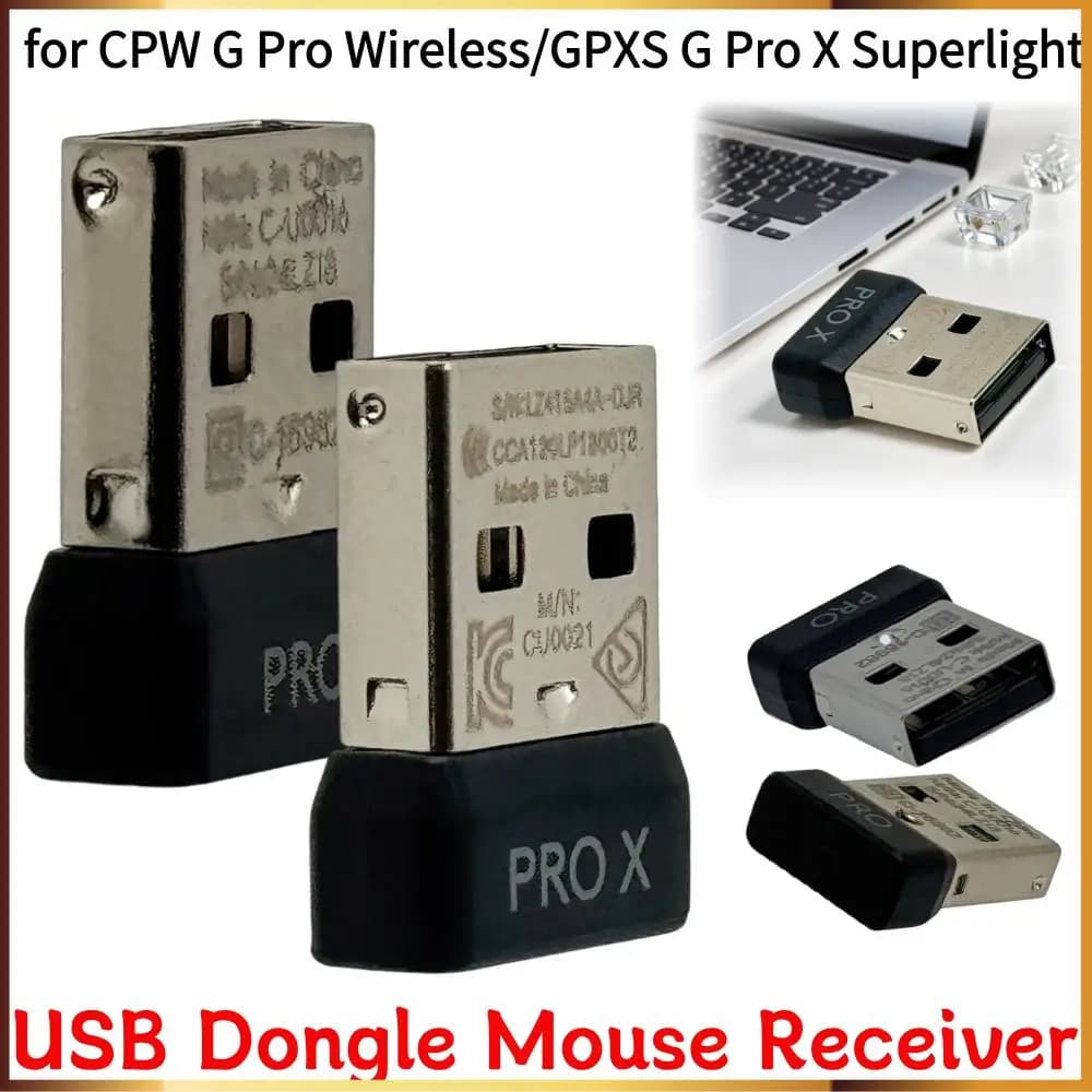 Accessori per mouse da gioco con ricevitore per mouse adattatore dongle USB portatile wireless per Logitech G Pro Wireless/Gpro X Superlight