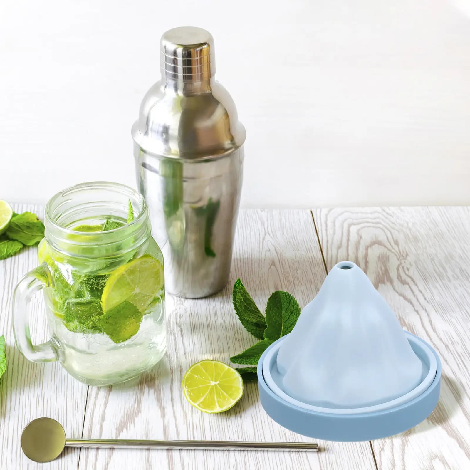 Silicone Ice Cube Mold Set Snow Mountain Shape Food Grade Heat Resistant Flexible Easy Release