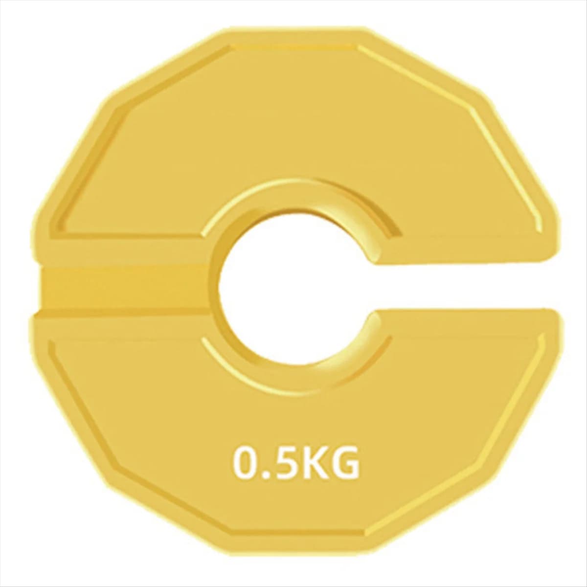 N18R 1 pcs gym micro-type handlebar plates fractional weight plate rubber fractional weight plates additional yellow change 0.5 kg