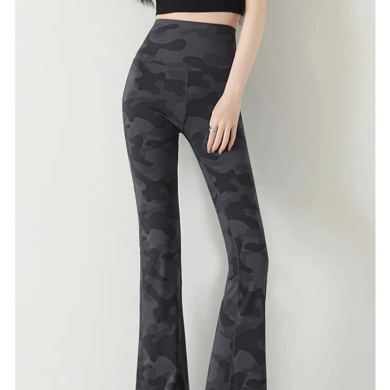 Pantaloni da squalo mimetico a vita alta per le donne che indossano leggings Pantaloni da yoga per il sollevamento dell'addome e dell'anca