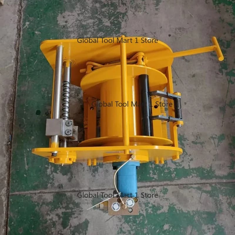 Verricello idraulico da 10 tonnellate con blocco manuale del tamburo e guida per fune metallica per gru marina automatica per rilascio rapido dell'ancora della nave