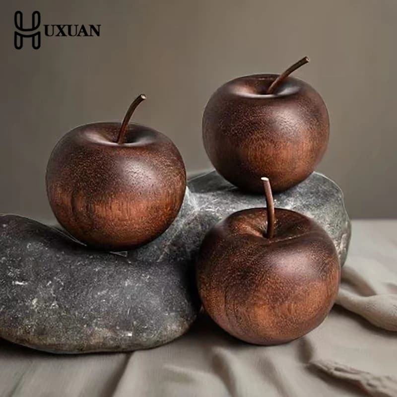 1-4 pezzi diffusore di aromi in legno a forma di frutta decorazione di fragranza di lunga durata per soggiorno, ornamento profumato regalo fortunato e benedizione