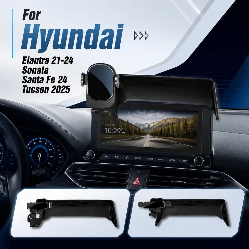 Car Phone Holder Special Screen Mount Bracket For Hyundai Elantra 21‑24,Sonata ,Santa Fe 24,Tucson 2025 Car Interior Accessories