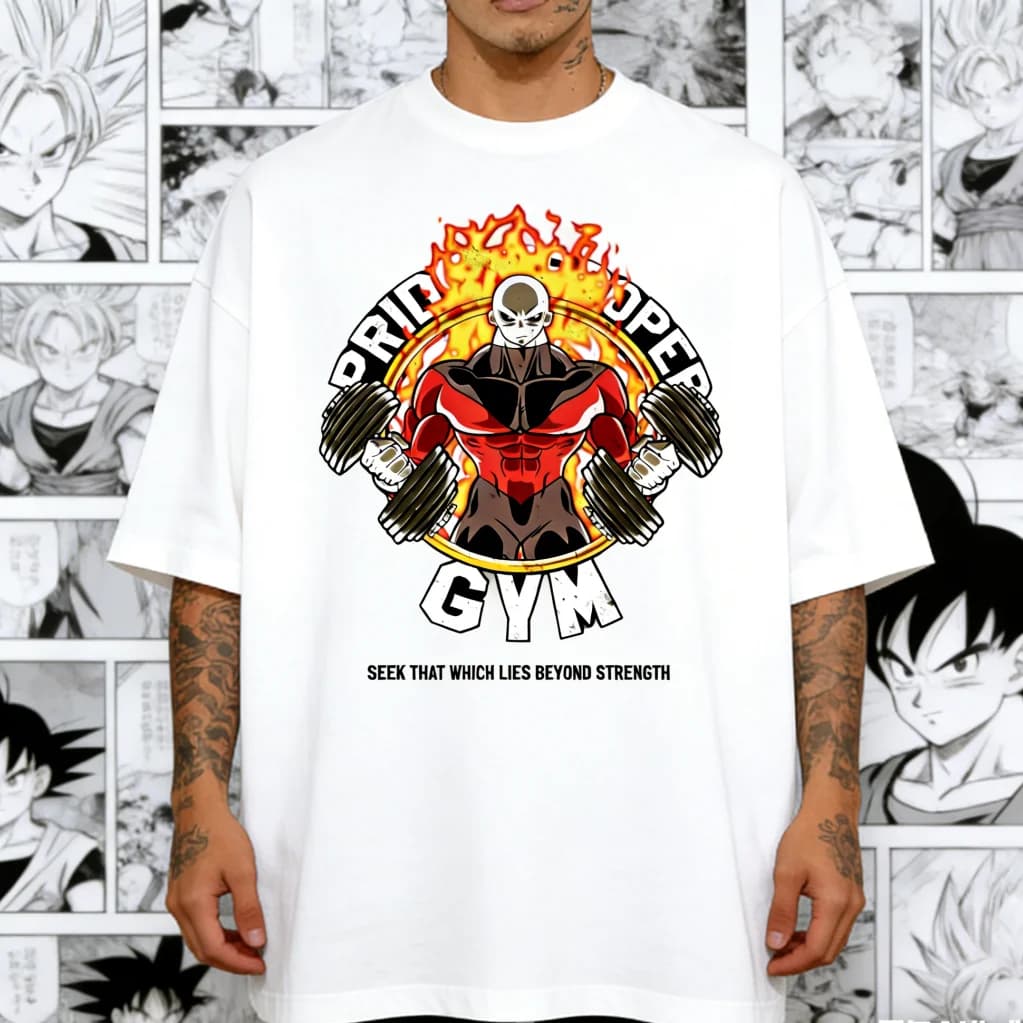 T-shirt Anime Dragon Ball Jiren Gym 2026 Streetwear Oversize Hip Hop Estivo Casual a Maniche Corte per Adulti e Bambini