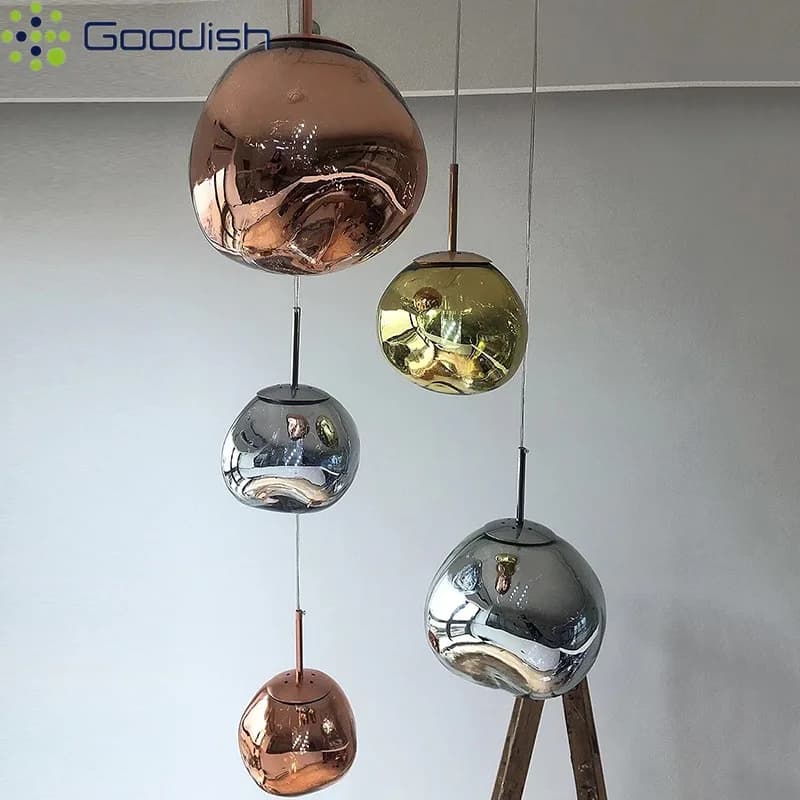 Lampada a sospensione a LED a forma di sfere rotonde in vetro acrilico lava originale moderna Lampada creativa artistica per lampadario decorazione domestica camera da letto