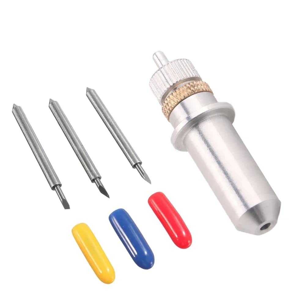 Coltello da taglio per vinile da 30 pezzi 30/45/60 gradi + 1 supporto per plotter da taglio Roland