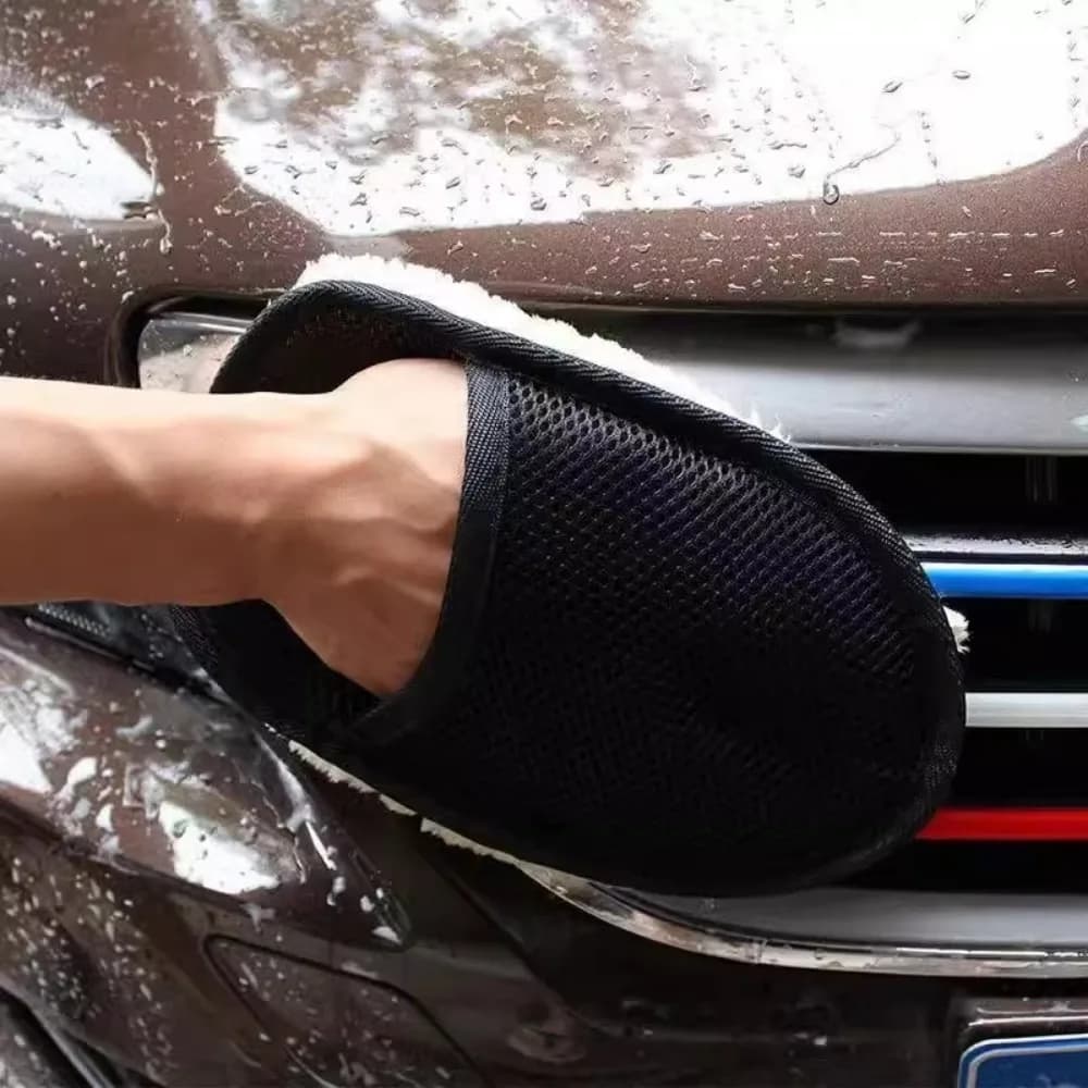Guanto per la pulizia dell'auto in microfibra di lana morbido guanto per il lavaggio dell'auto per la pulizia della rondella del motociclo cura degli strumenti per la cura del lavaggio della vernice dell'auto