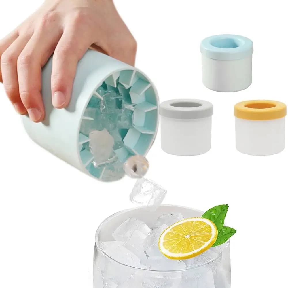 Mini cilindro stampo per cubetti di ghiaccio in silicone congelare rapidamente glace macchina per il ghiaccio in silicone tazza di ghiaccio cilindro creativo secchiello per il ghiaccio produttore di whisky