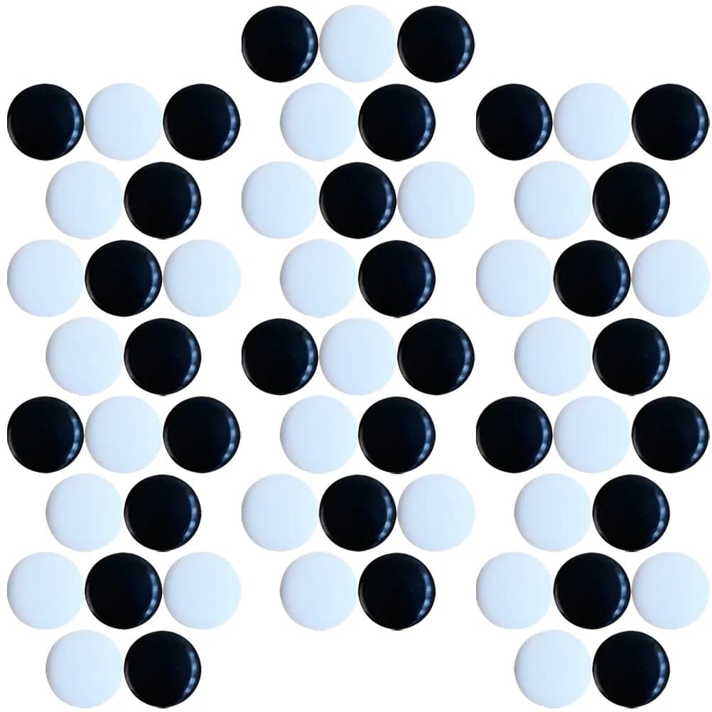 Set di 360 Pezzi per Go, Pietre da Gioco Ecologiche e Piatte, Pezzi Portatili per Gioco Go, Accessori per Giochi da Tavolo per Casa e Scuola